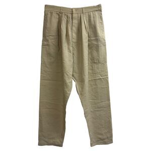 Lemaire Straight Tailored Pants in Beige Silk